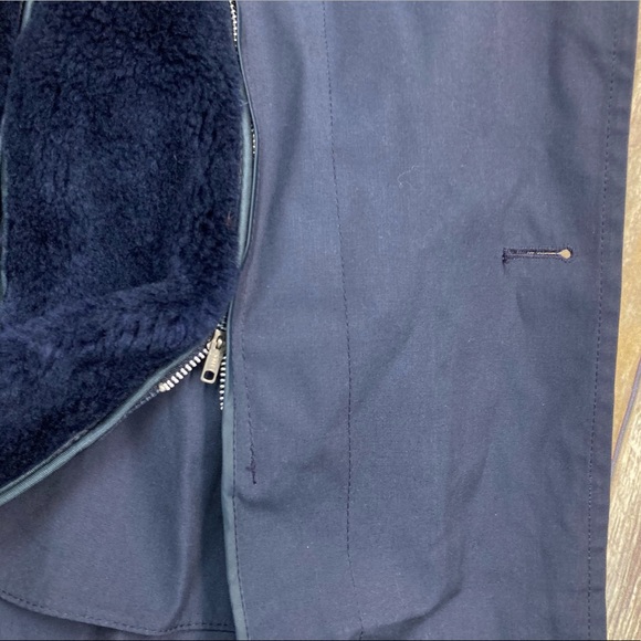 Vintage 40R Military Navy Raincoat Removable Liner Trench Coat Double Breasted - Picture 4 of 5